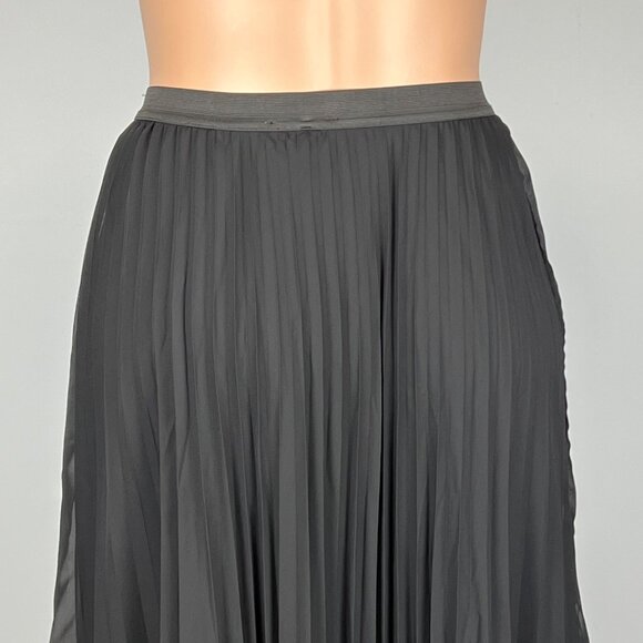 WD.NY Womens Plus Black Pleated Maxi Skirt Full Chiffon size 1X - Picture 6 of 11